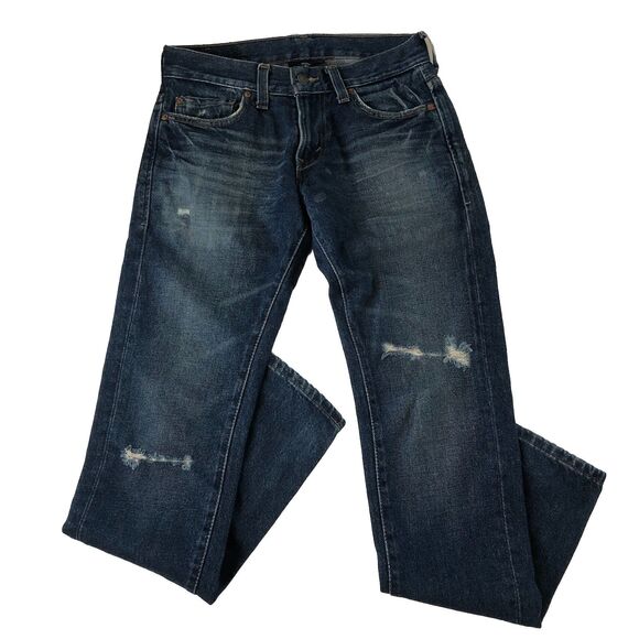 levis mens skinny 511 Distressed Blue jeans Tag Size 28x30 - Picture 1 of 16